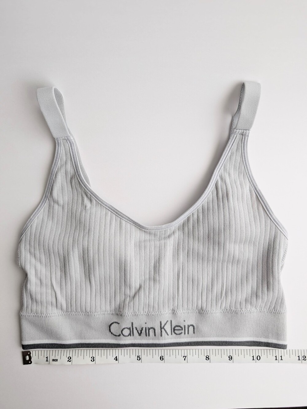 [2/$25] NWOT Calvin Klein Light Gray Logo Bralette | Removable Padding | Medium